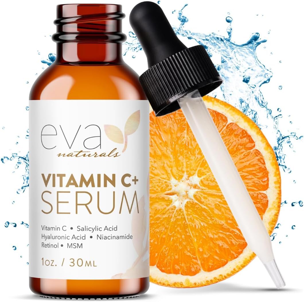 Eva Naturals Vitamin C Serum with Hyaluronic Acid - Anti-Aging, Acne & Dark Spot Care - Cart Shape