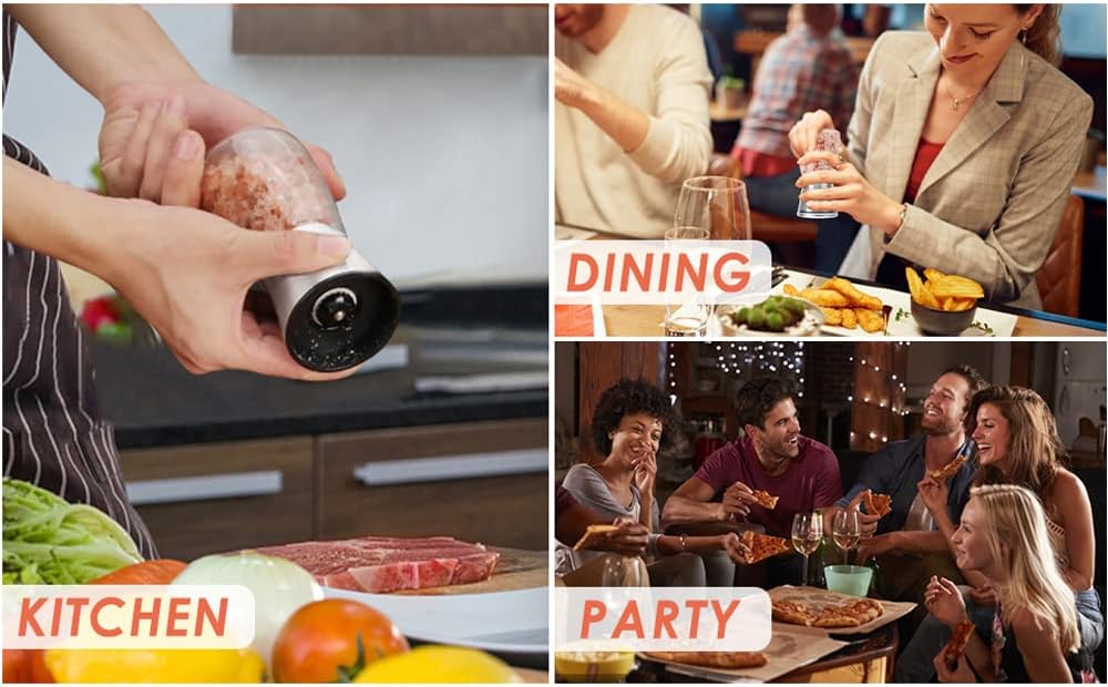 Original Stainless Steel Salt or Pepper Grinder - Top Spice Mill with Ceramic Blades, Brushed Stainless Steel and Adjustable Coarseness By Pepper Grinder （Single Package）