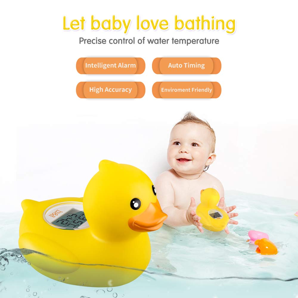 b&h Baby Bath Thermometer, The Infant Bath Floating Toy Safety Temperature Water Thermometer, Baby Bath Essentials (Classic Duck)