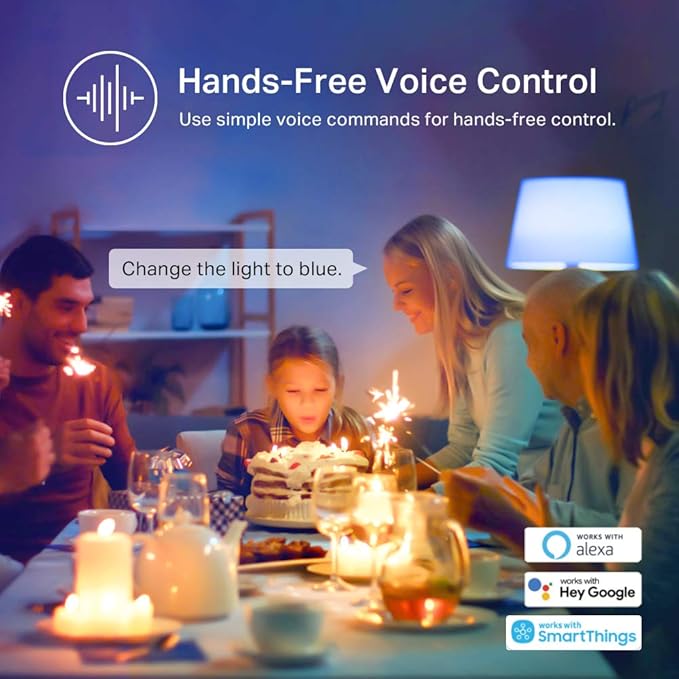 Kasa Smart Light Bulbs, Full Color Changing Dimmable Smart WiFi Bulbs Compatible with Alexa and Google Home, A19, 9W 800 Lumens,2.4Ghz only, No Hub Required, 4 Count (Pack of 1), Multicolor (KL125P4)