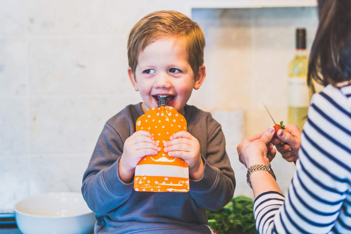 Simple Modern Reusable Baby Food Pouches for Toddlers | BPA Free Plastic, Food Safe, Freezer Safe | Refillable for Applesauce Yogurt & Puree Squeeze Pouch | 10 pack | 5oz | Assorted