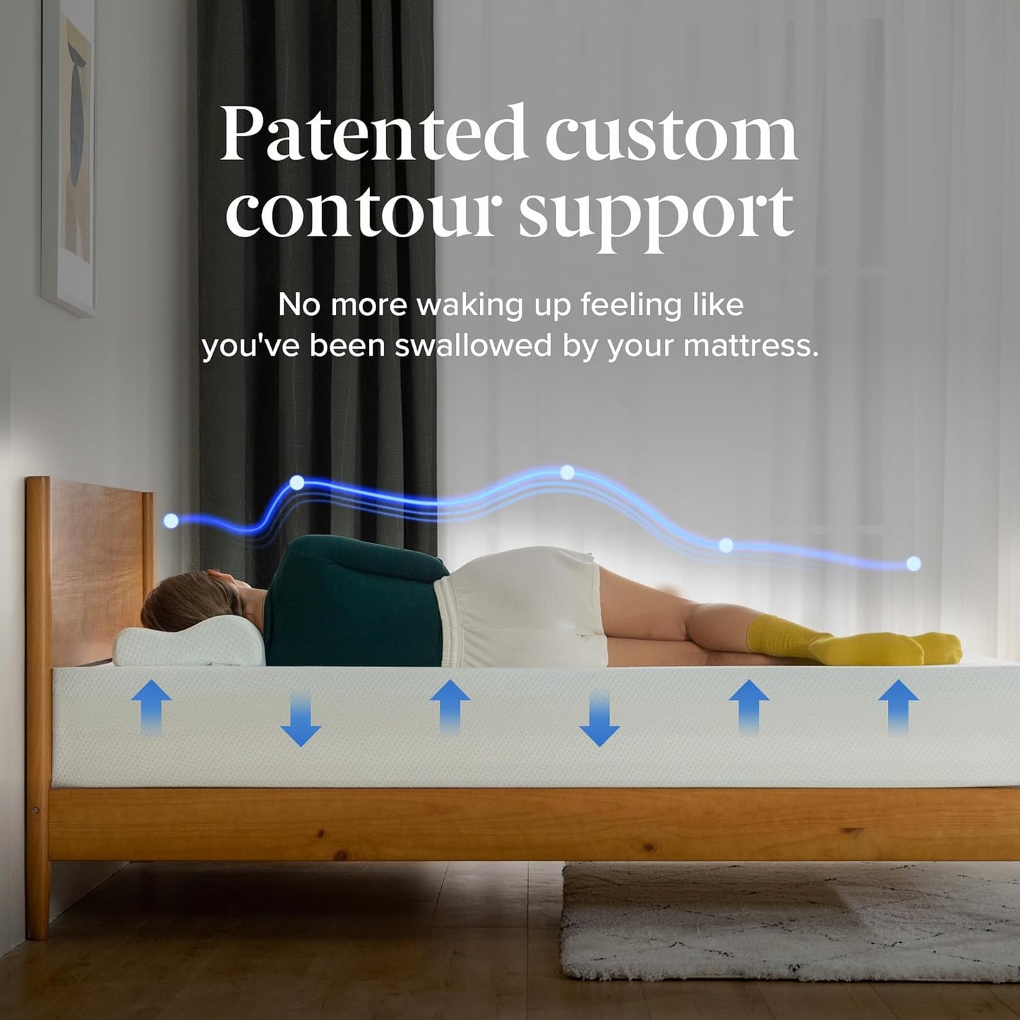 ZINUS 10 Inch Queen Green Tea Memory Foam Mattress [New Version], Fiberglass free, Medium Firm Feel, Zoned Pressure Relief, Certified Safe Foams & Fabric, Mattress in A Box