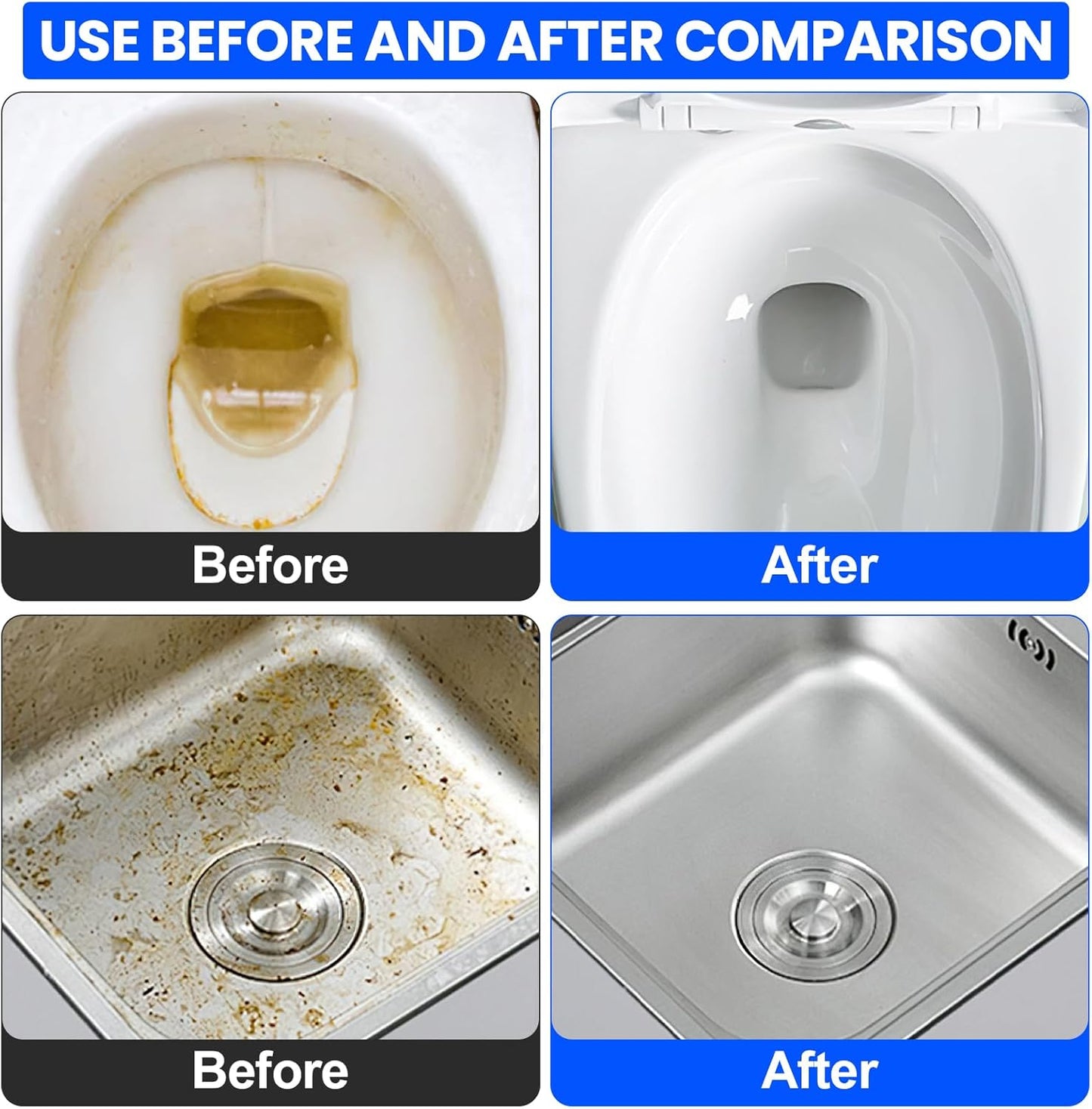 6 Pack Pumice Stone Toilet Bowl Cleaner, Pumice Stone for Cleaning, Powerfully Cleans Toilets, Bathtubs, Grills, Swimming Pools, Sinks