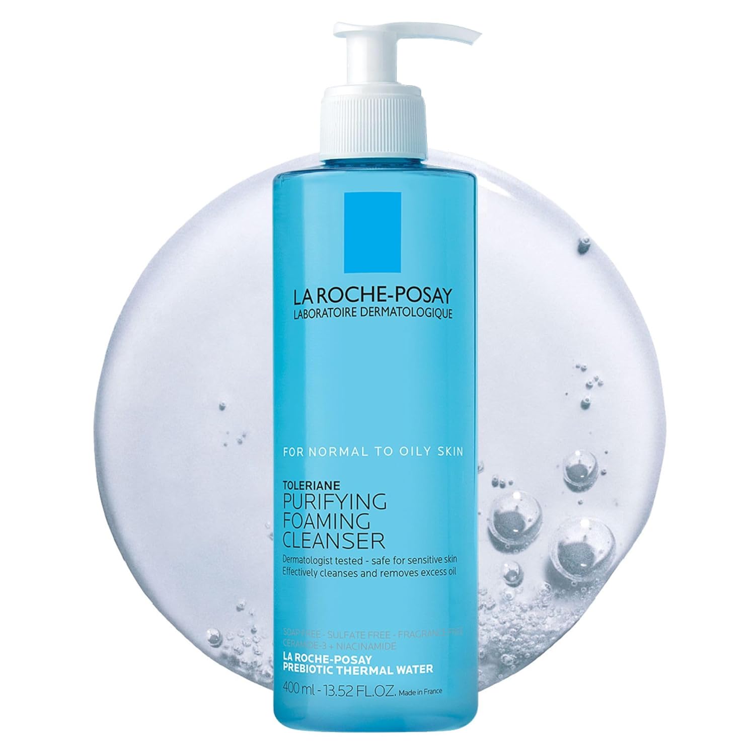 La Roche-Posay Toleriane Purifying Foaming Facial Cleanser, Oil Free Face Wash for Women & Men with Niacinamide + Ceramides, Pore Cleanser Safe For Sensitive Skin, Won’t Dry Out Skin, Soap Free