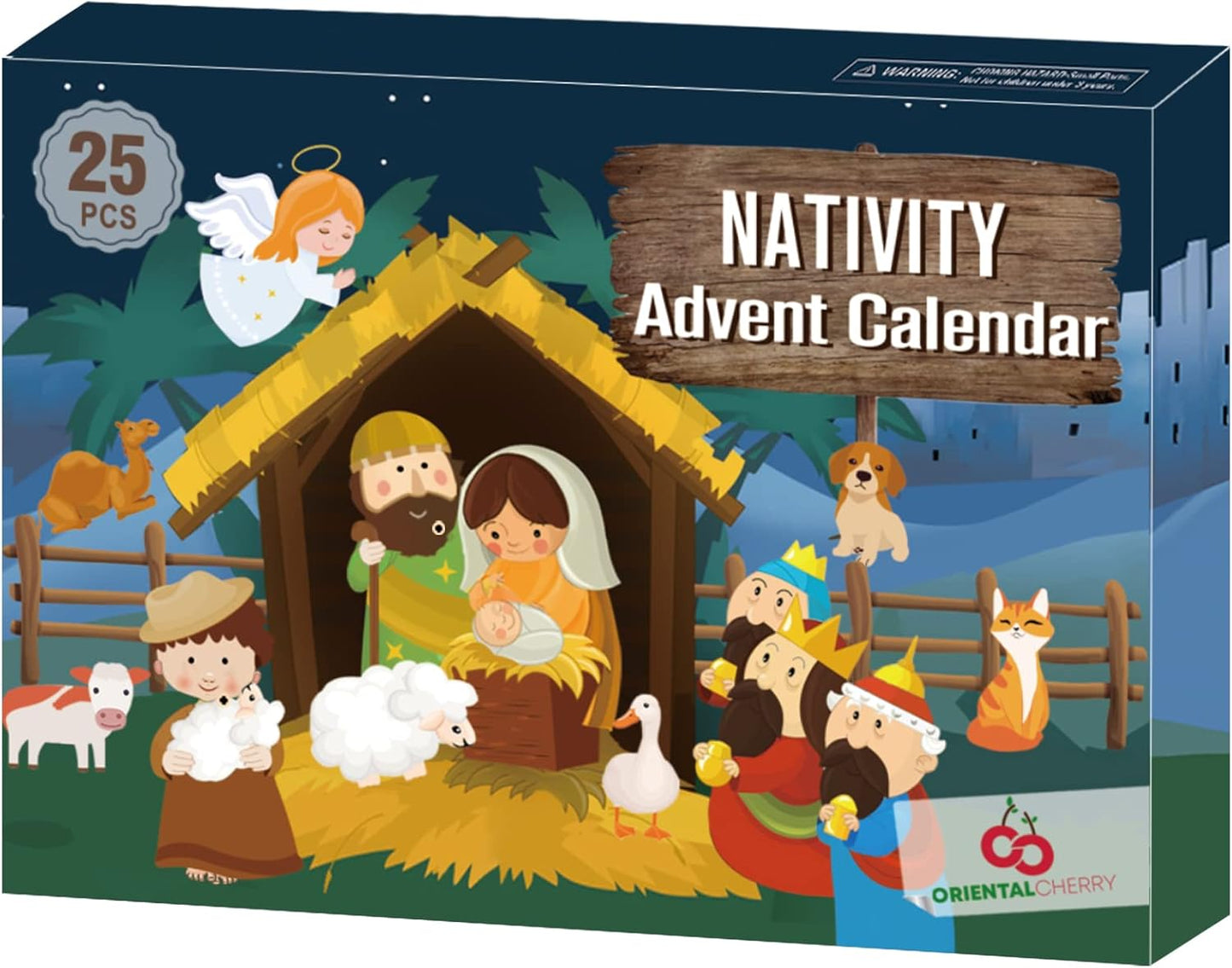 Advent Calendar 2025-25 Days of Christmas Nativity Scene Set - Countdown to for Kids Boys Girls Children Toddler Teens Indoor Toy