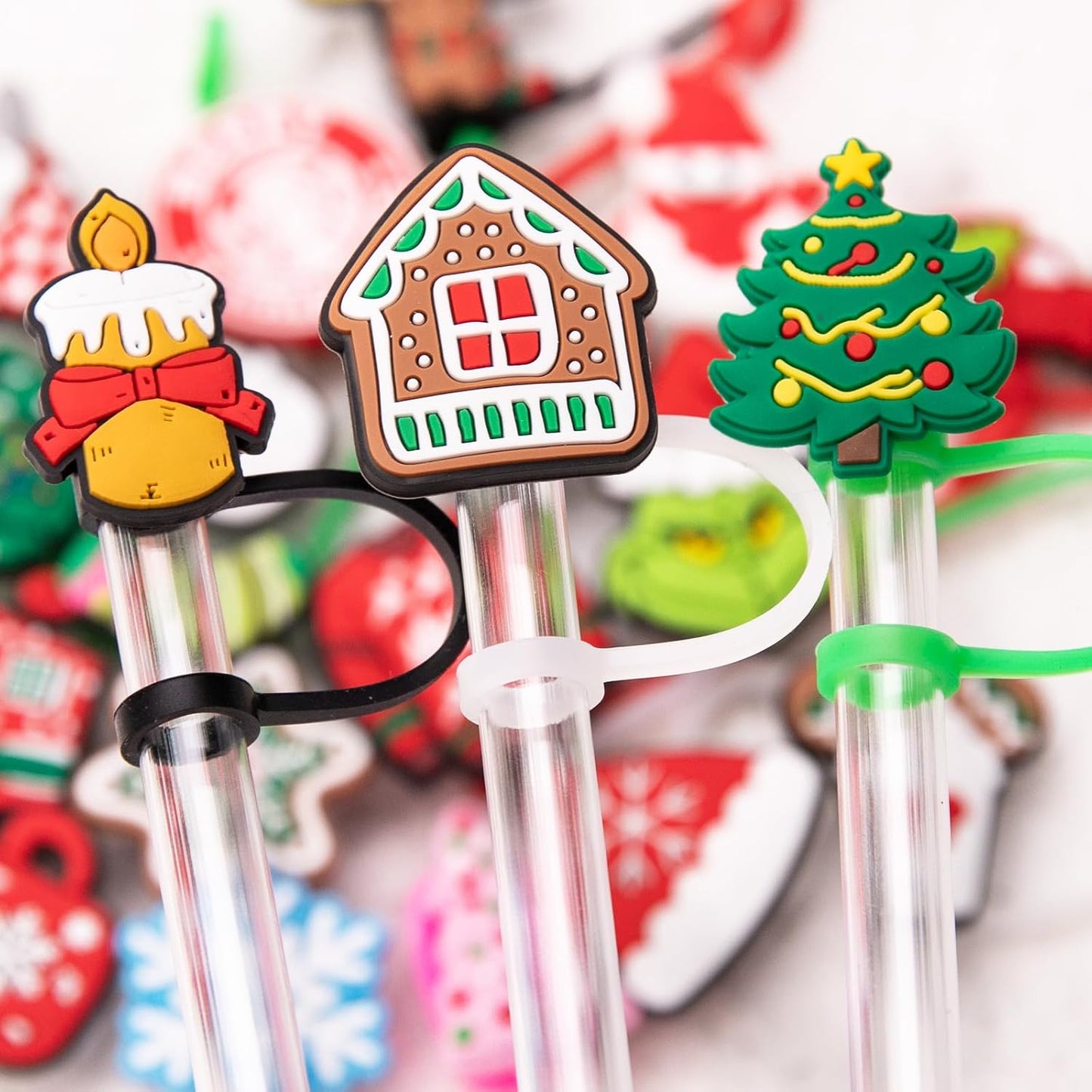 Advent Calendar 2025 - Christmas Countdown Calendars 24 Days of Surprises with 10mm Straw Toppers - Straw Cover Caps Funny Gifts for Cup 30Oz 40Oz Tumbler Kids Teens Boys Girls Adults