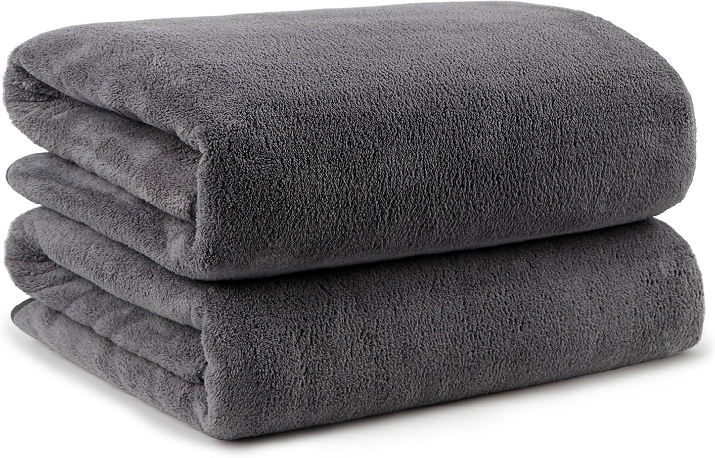 Orighty Bath Towels Pack of 2(27'' x 54'') - Soft Feel, Highly Absorbent, Quick Drying Microfiber for Body, Sport, Yoga, SPA, Fitness - Grey