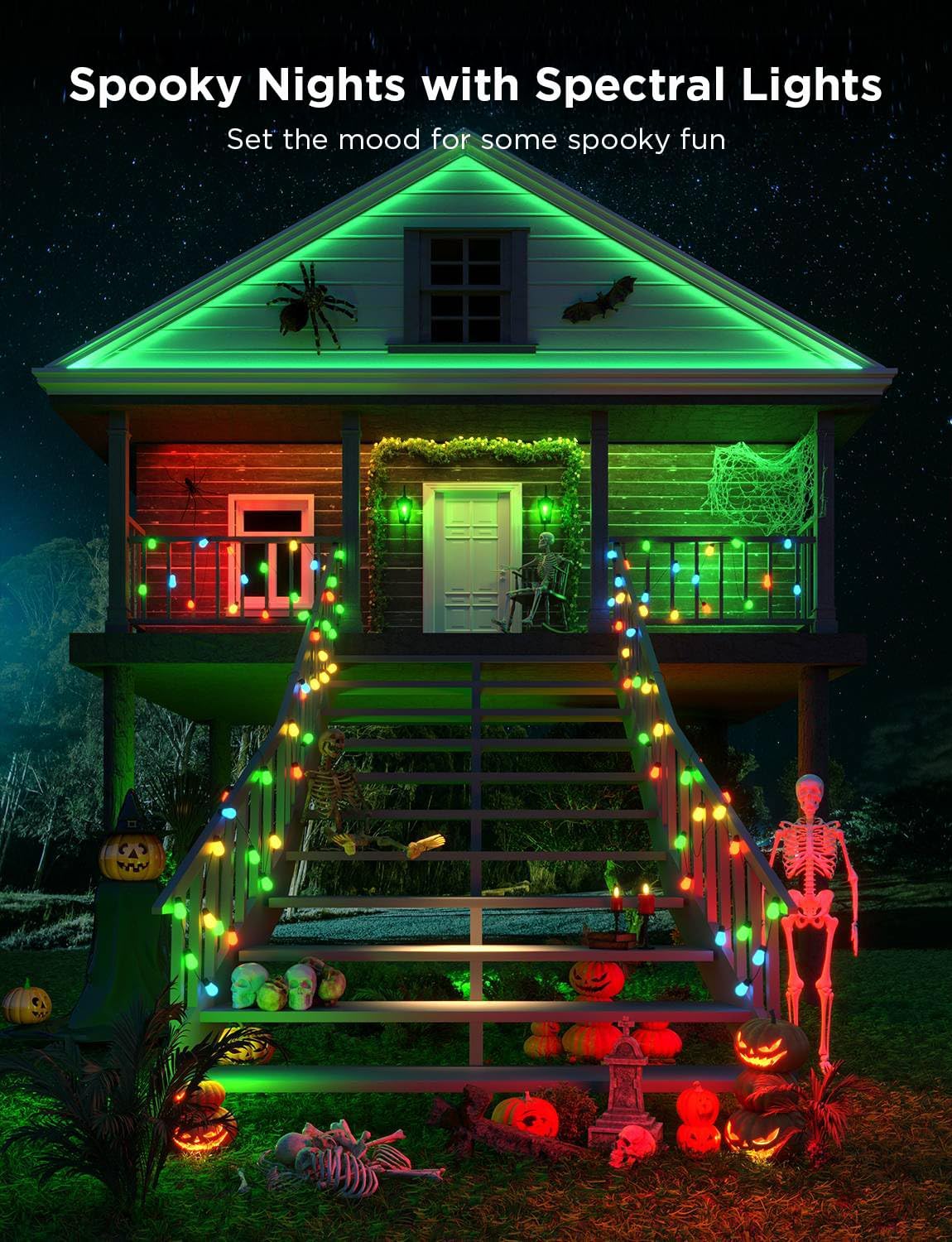 Govee S14 Bulb Outdoor String Lights 2, 96ft Smart RGBIC Warm White Patio Lights with 30 LED Bulbs, 111 Scene Modes for Outdoor Decor, Works with Alexa, Google, Matter, APP Control, IP66 Waterproof