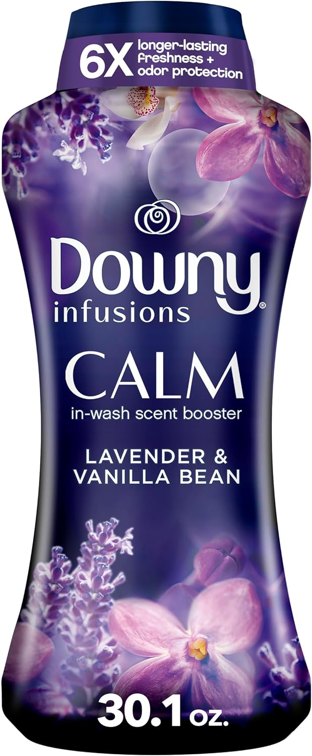 Downy Infusions In-Wash Laundry Scent Booster Beads, CALM, Soothing Lavender and Vanilla Bean Scent, 30.1 oz