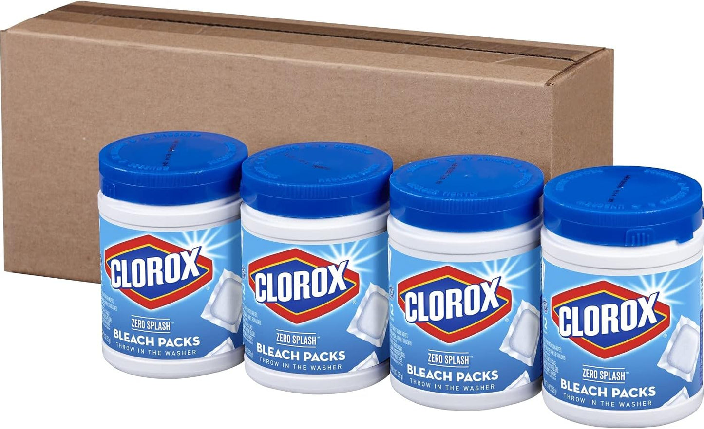 Clorox Zero Splash Bleach Packs - Laundry Pods, 4 Pack