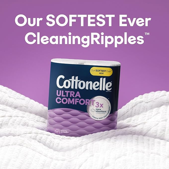 Cottonelle Ultra Comfort Toilet Paper, Strong Toilet Tissue, 9 Mega Rolls