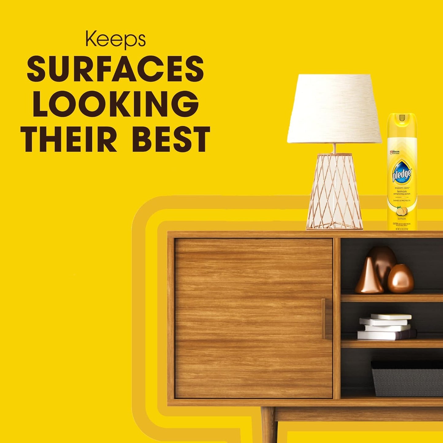 Pledge Enhancing Polish, Furniture & Wood Spray, Lemon Scent, 9.7oz