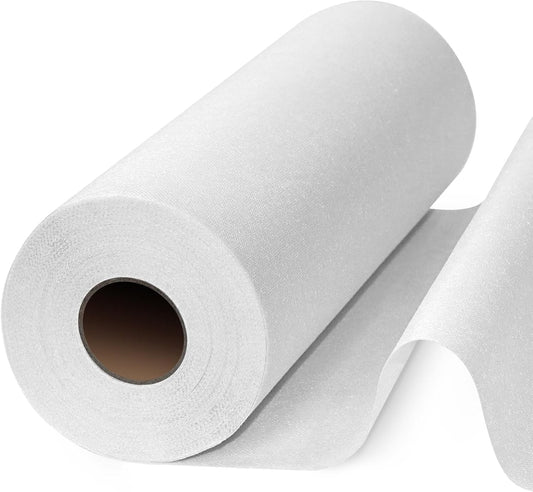 PLANTIONAL Medium Weight White Iron-On Non-Woven Fusible Interfacing: 11.6" x 30yd Medium Weight Non-Woven Interfacing Iron On Polyester Single-Sided Interfacing for DIY Crafts Supplies