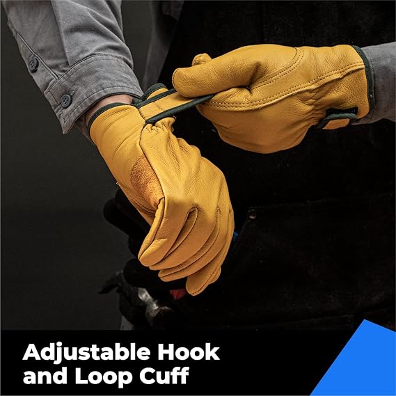 toolant Winter Leather Work Gloves, Warm 3M Thinsulate Lining for Cold Weather Work, Thermal Insulated Gloves