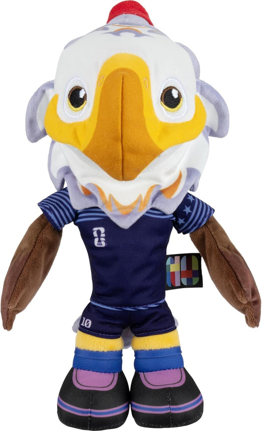 Jazwares FIFA World Cup 2026 USA 8-Inch Plush - Official Clutch Bald Eagle Mascot with Blue Uniform, Soft Collectible Toy for Fans - Ages 3+