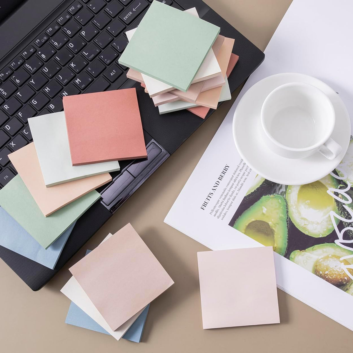 (16 Pack) Sticky Notes 3x3, Vintage Colors, Sticky Pads, Recyclable, E ...