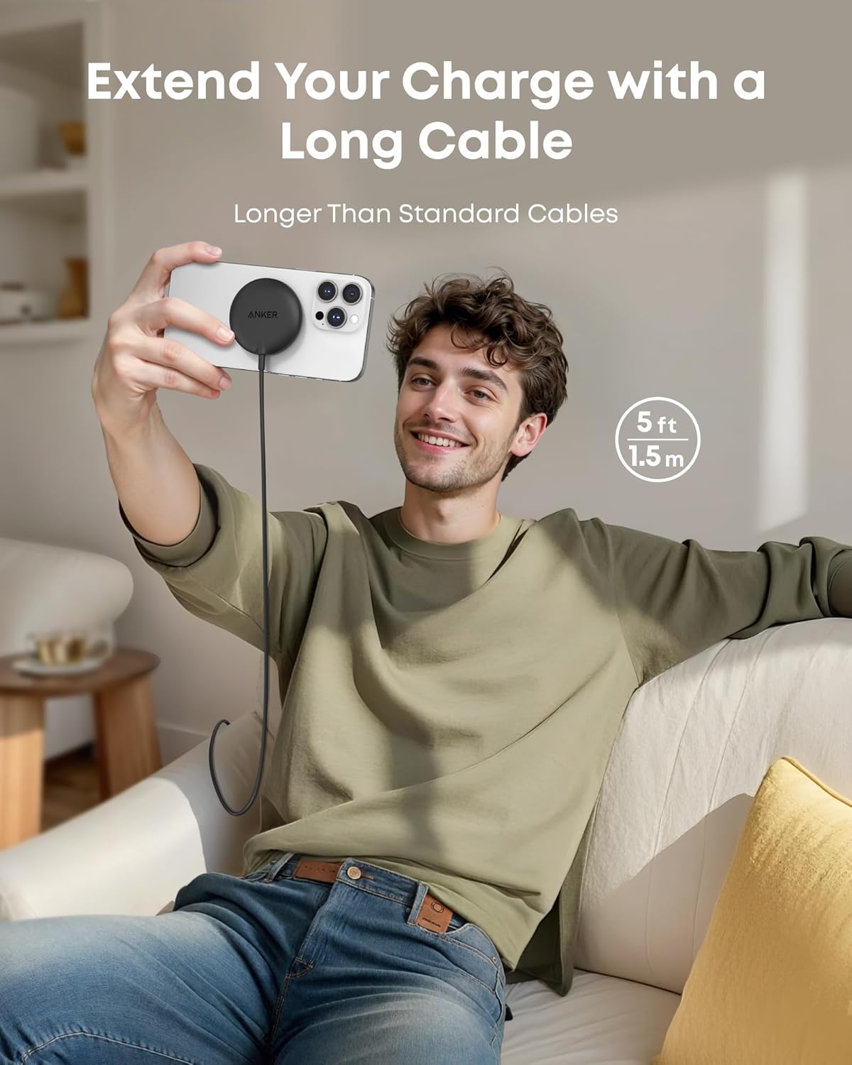 Anker Zolo Magnetic Wireless Charger, 2-Pack Qi2 Certified 15W MagSafe-Compatible Wireless Charging Pad, for iPhone 17/16/15/14/13 Series, AirPods, and More (Not for Pixel, Adapter Not Included)