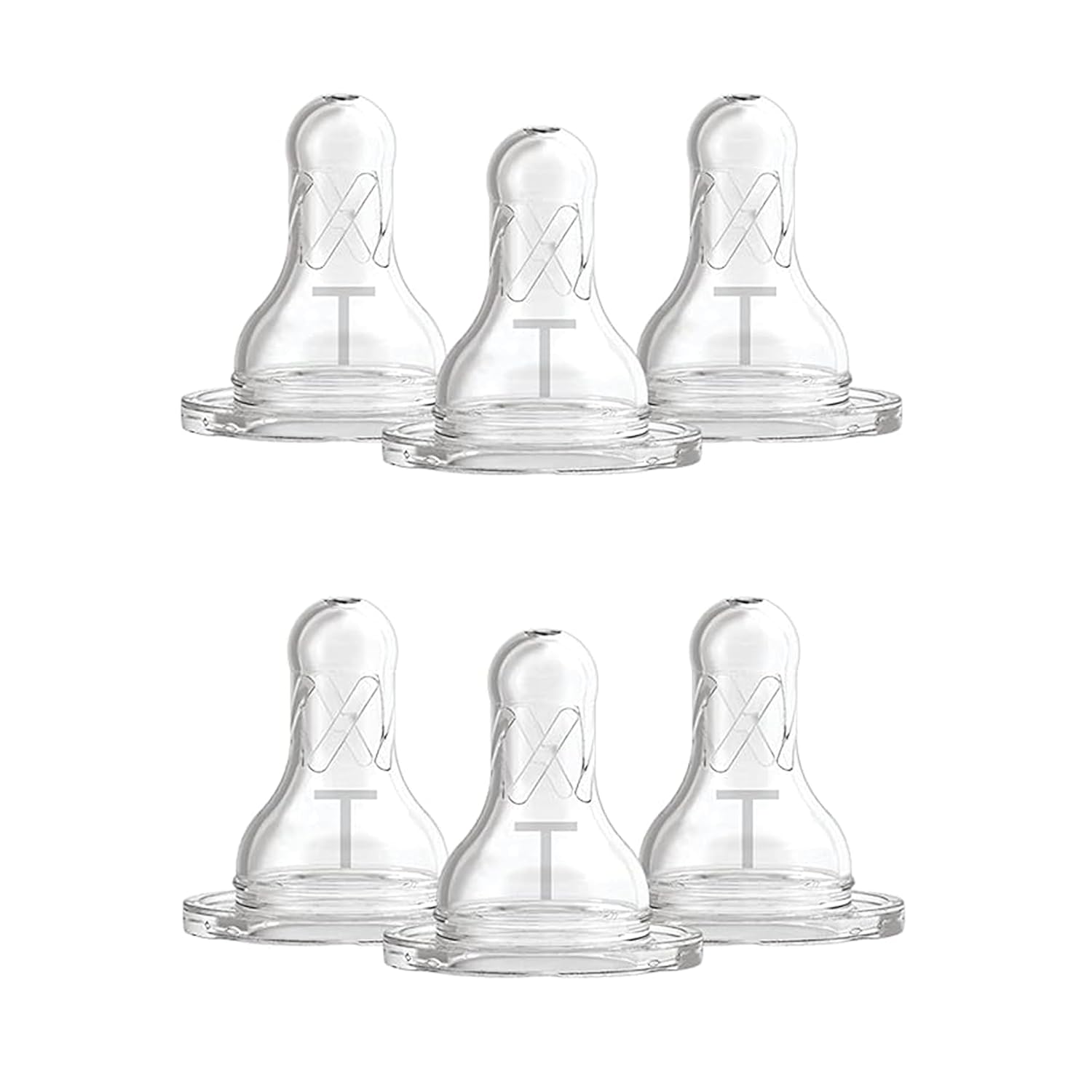 Dr. Brown's Natural Flow Baby Bottle Nipple Level T - Newborn, Slower Flow - 6pk - 0m+