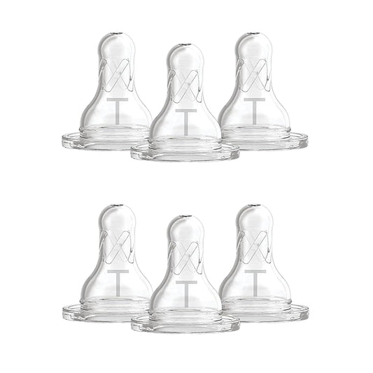 Dr. Brown's Natural Flow Baby Bottle Nipple Level T - Newborn, Slower Flow - 6pk - 0m+