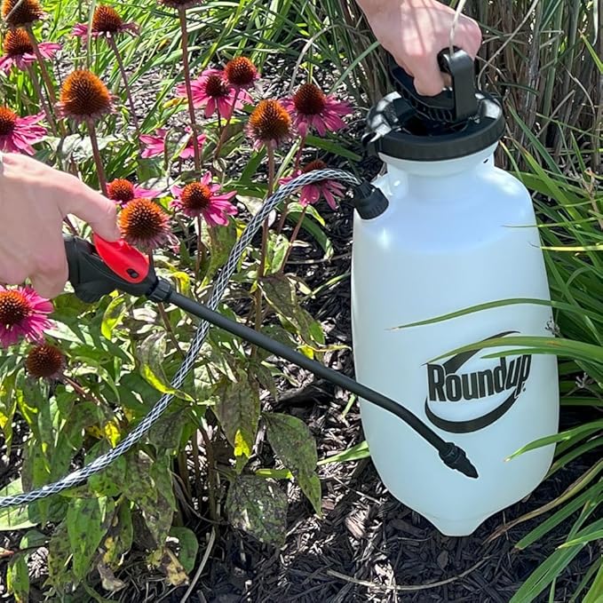 Roundup 190260 2-Gallon Lawn and Garden Sprayer for Controlling Insects and Weeds or Cleaning Decks and Siding - Cart Shape