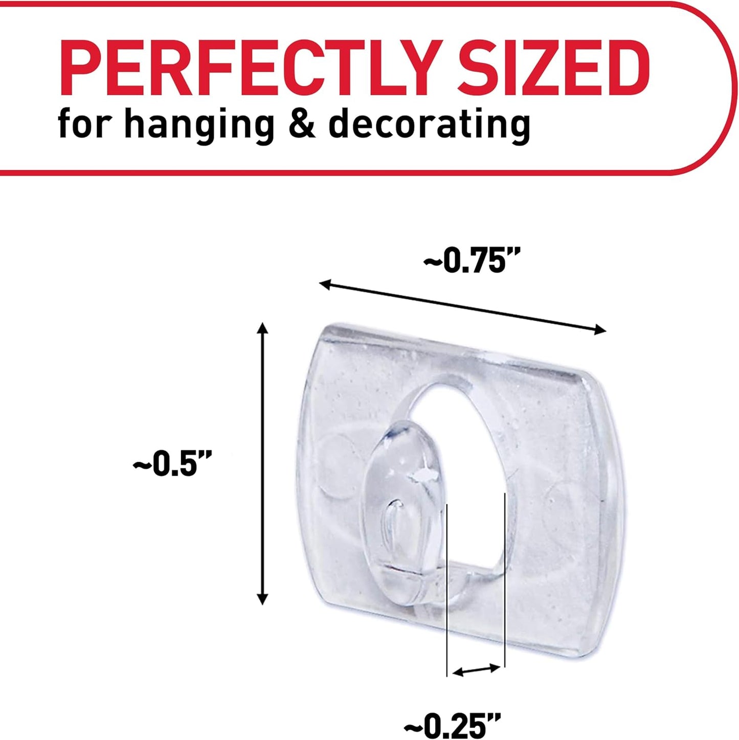 Command Indoor Mini Light Clips, Damage Free Hanging Christmas Light Clips, Mini Wall Clips for Hanging Indoor Christmas Decorations, Lights and Cables, 45 Clear Clips and 54 Command Strips