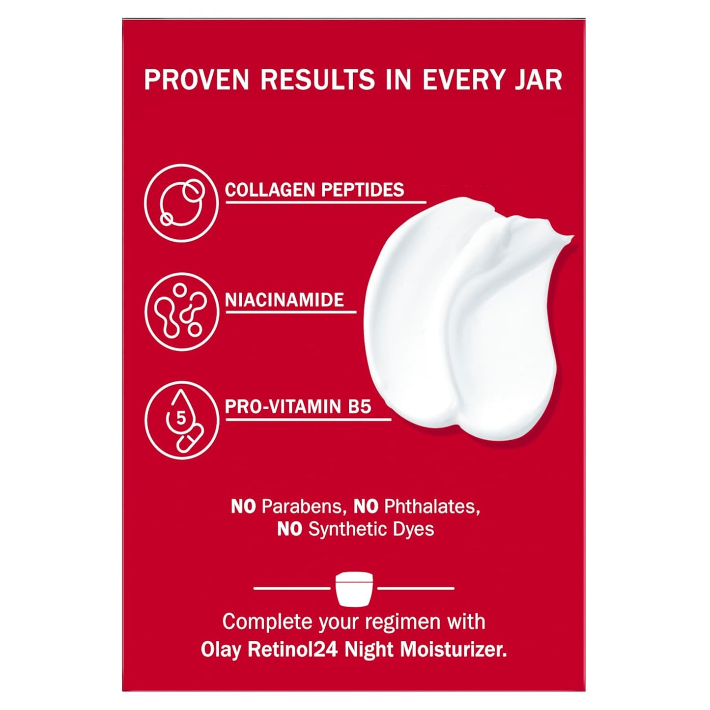 Olay Collagen Peptide Face Moisturizer, Firming Cream for Women, Fragrance-Free, Non-Greasy - Hydrating, Anti-Aging, Anti-Wrinkle, Smoothing of Fine Lines, Tightening Skin Care - Niacinamide, 1.7 Oz