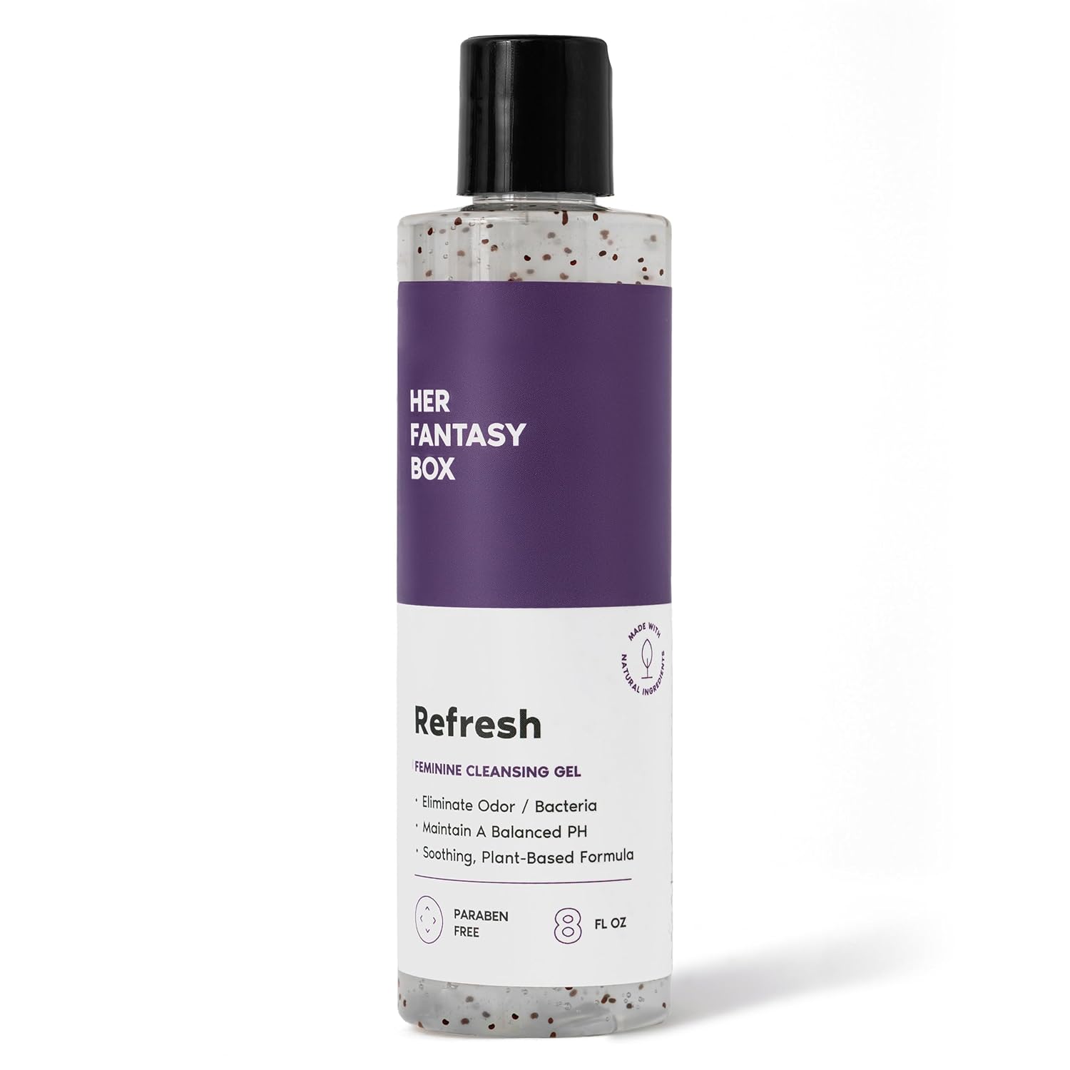 Her Fantasy Box | Refresh pH Balancing Shower Gel - Natural Feminine Hygiene Solution for Gentle Cleansing, Odor Control, and Skin Nourishment - pH-Balanced Formula for All Skin Types (8 oz)