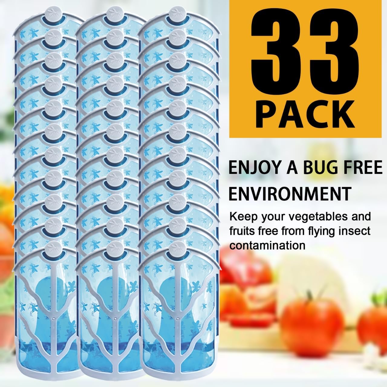 BAIMNOCM 33 Pack Refills Cartridge Compatible with Zevo Flying Insect Trap Refill M364 M364A and Max, White