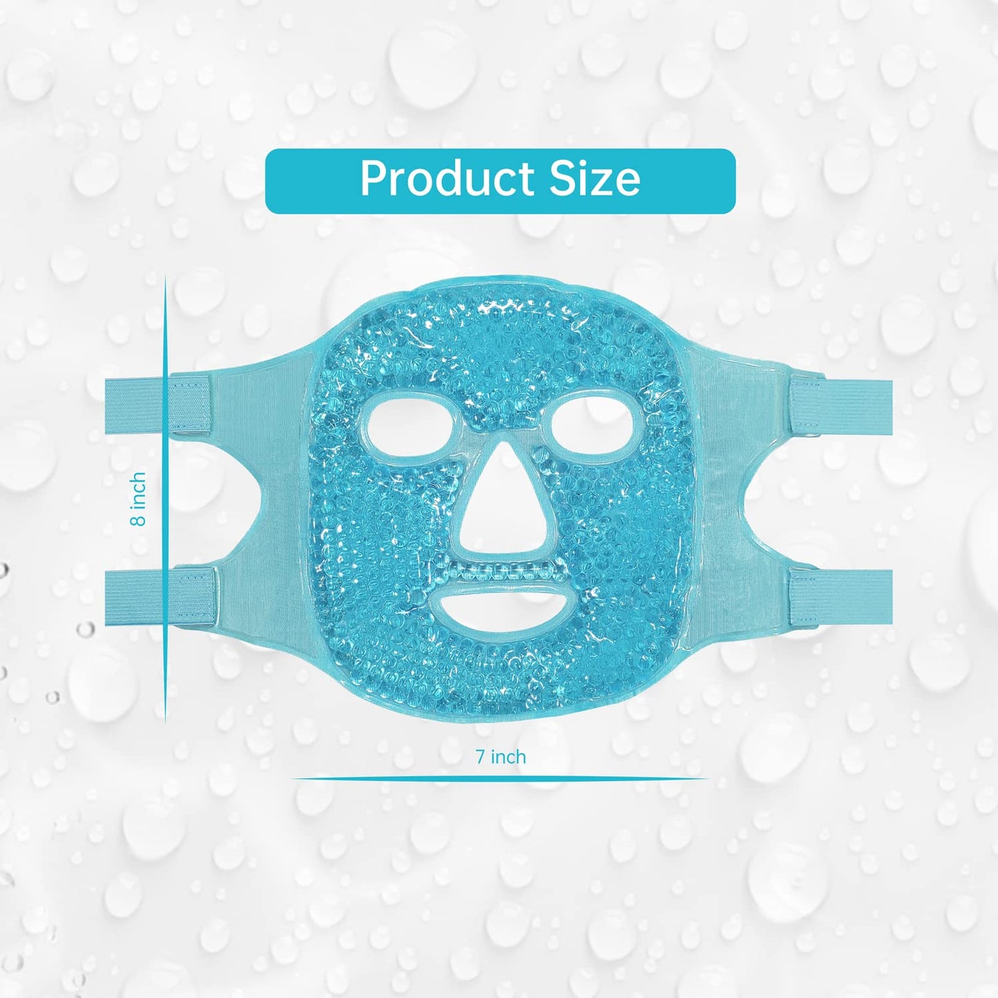 ZNÖCUETÖD Cold Face Eye Mask Ice Pack Reduce Facial Puff, Dark Circles, Gel Beads Hot Heat Cold Compress Pack, Face SPA for Woman Sleeping, Pressure, Headaches, Skin Care, Post Laser Care[Blue]