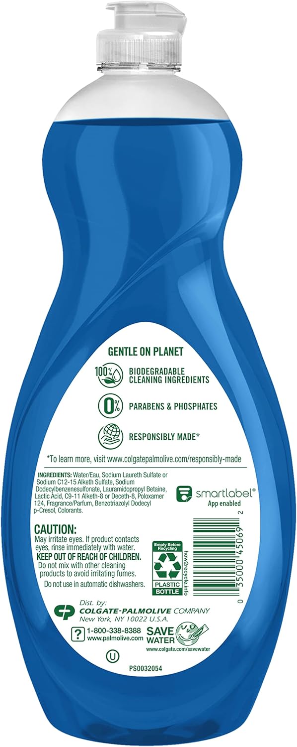 Palmolive Ultra Dishwashing Liquid Dish Soap, Oxy Power Degreaser - 32.5 Fl Oz (Pack of 4)