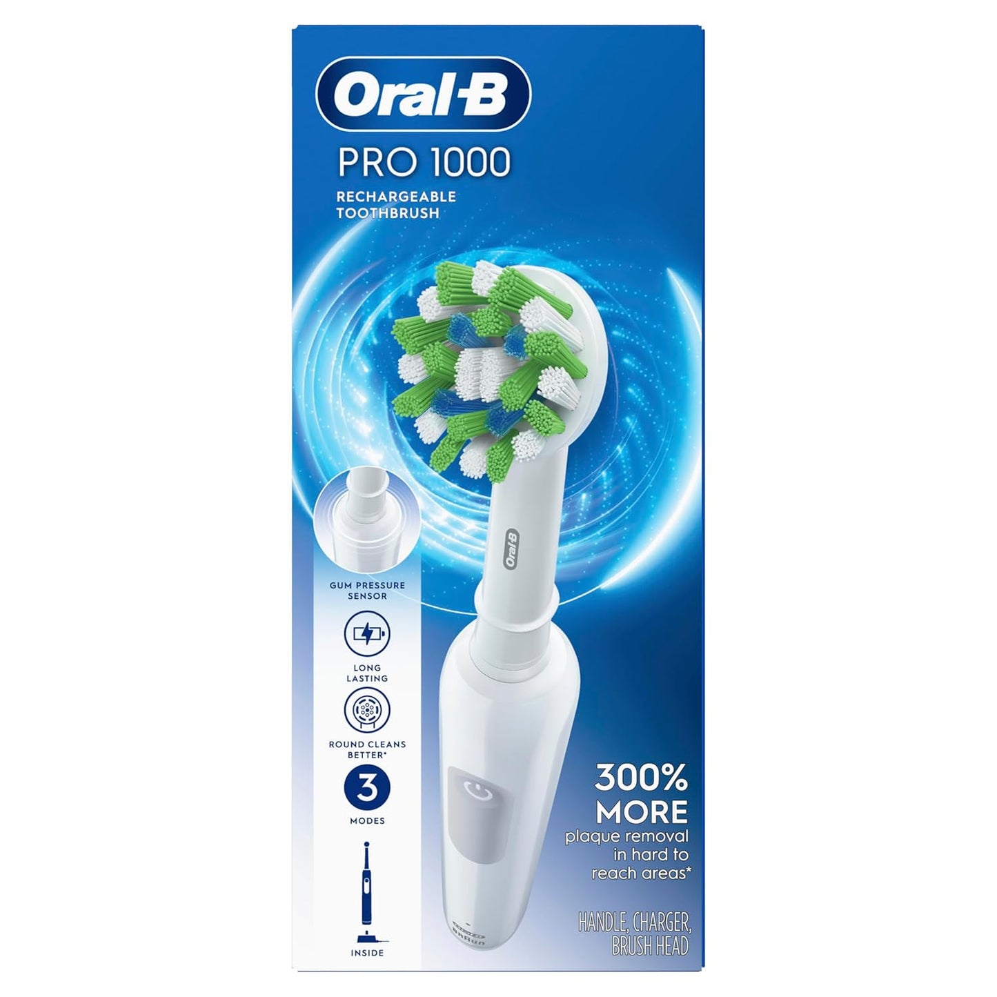 Oral-B Pro 1000 Rechargeable Electric Toothbrush, White