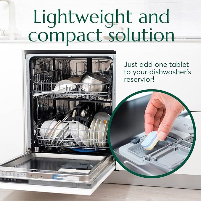 CLEANOMIC Dishwasher Pods (32 Eco Tabs) Soap Detergent, No Harsh Ingredients, Individually Wrapped - Lemon Fresh