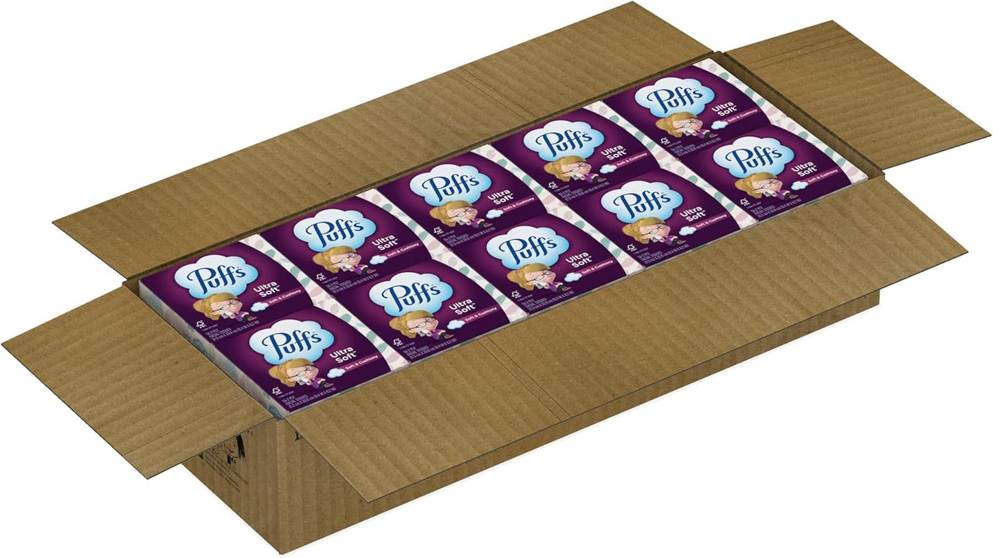 Puffs Ultra Soft Non-Lotion Tissues, 10 Cubes, 56 Tissues Per Box
