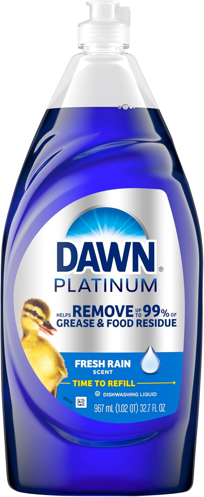 Dawn Platinum Dishwashing Liquid, Fresh Rain Scent, 32.7 fl oz