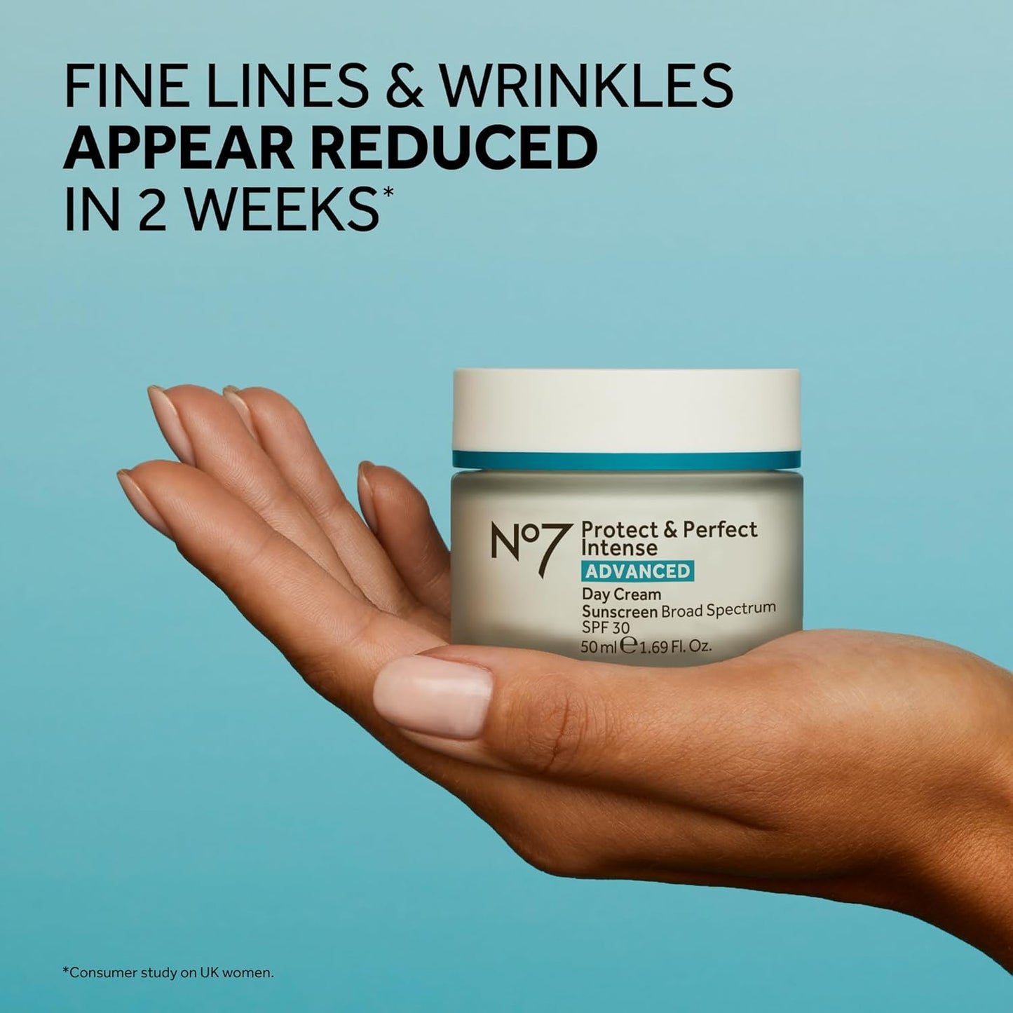 No7 Protect & Perfect Intense Advanced Face Cream - Hydrating Face Moisturizer with SPF - Formulated with Hyaluronic Acid & Collagen Peptide Technology to Help Reduce Fine Lines & Wrinkles (1.69 Oz)