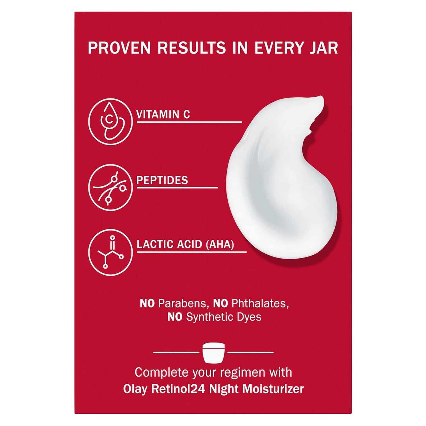 Olay Vitamin C MAX Face Moisturizer, Brightening Cream for Women, Hydrating, Evens Tone, Dark Spot & Hyperpigmentation Reduction, Glowing Skin Care - Niaciniamide, Peptides 1.7 Oz