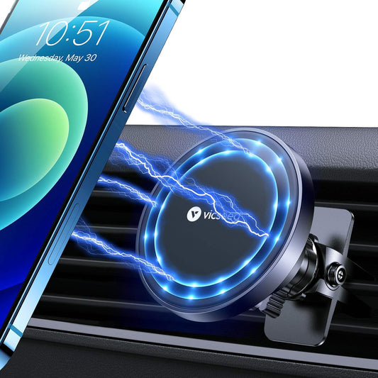 VICSEED for MagSafe Car Mount Upgraded Strongest Magnet Power Magnetic Phone Holder for Car Vent 360 Adjustable Magnetic Car Phone Holder Mount for iPhone 17 Pro Max 16 15 14 13 12 Plus Mini