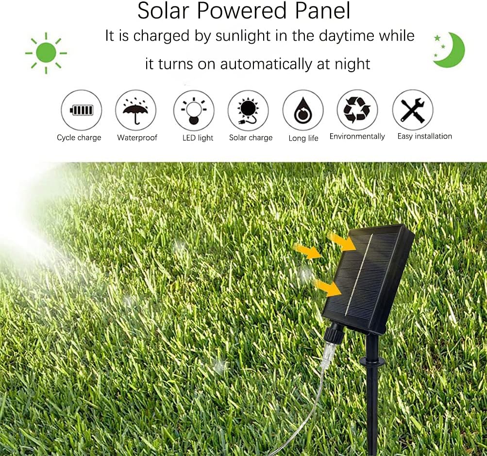 220 LED Solar Firefly Bunch Lights, 8 Flashing Modes, Fairy Copper Wire Waterproof String Light, Decorative Vine Solar Watering Can Light, Outdoor Garden Christmas Decor Lights (Warm White)