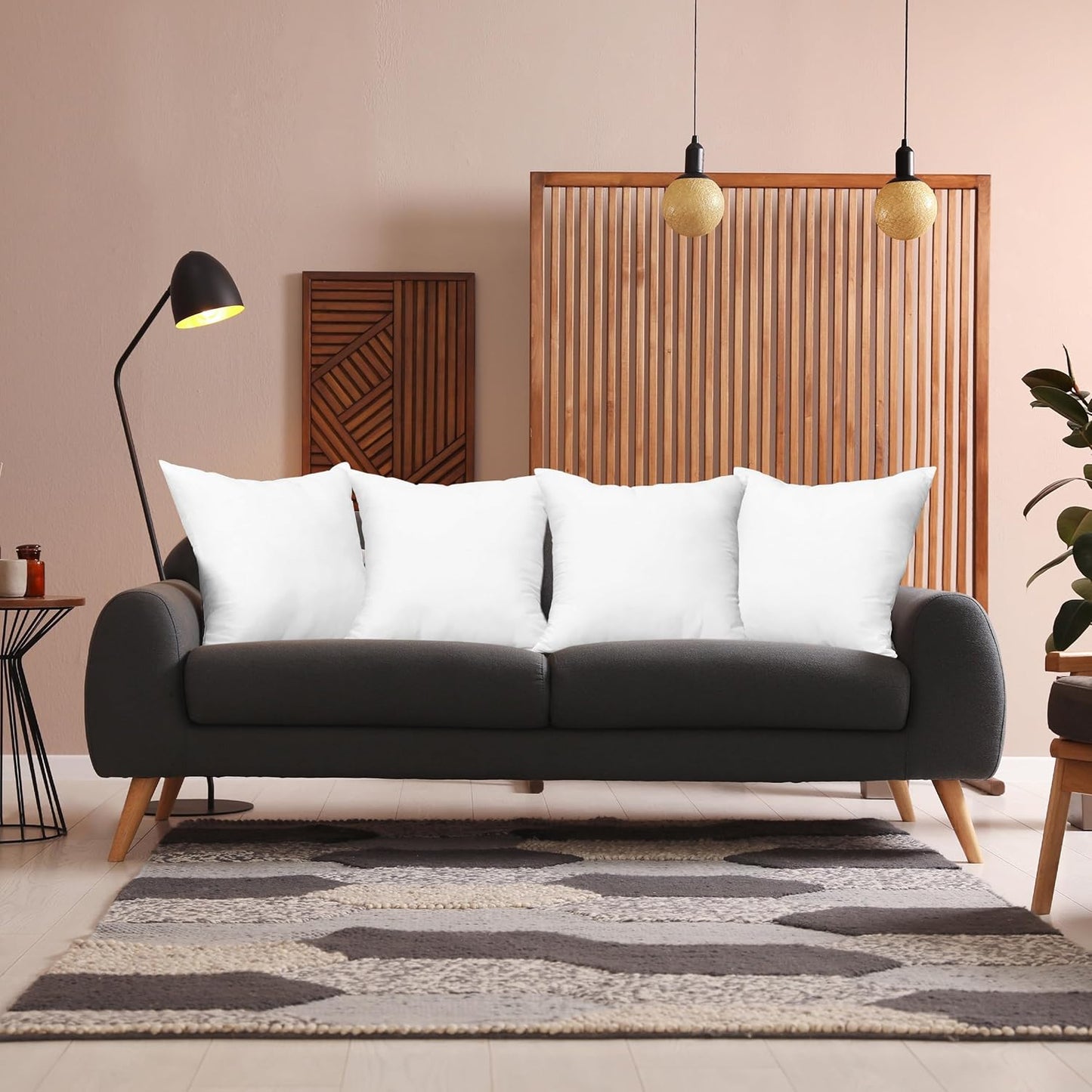 Utopia Bedding Throw Pillows (Set of 4, White), 18 x 18 Inches Pillows for Sofa, Bed and Couch Decorative Stuffer Pillow