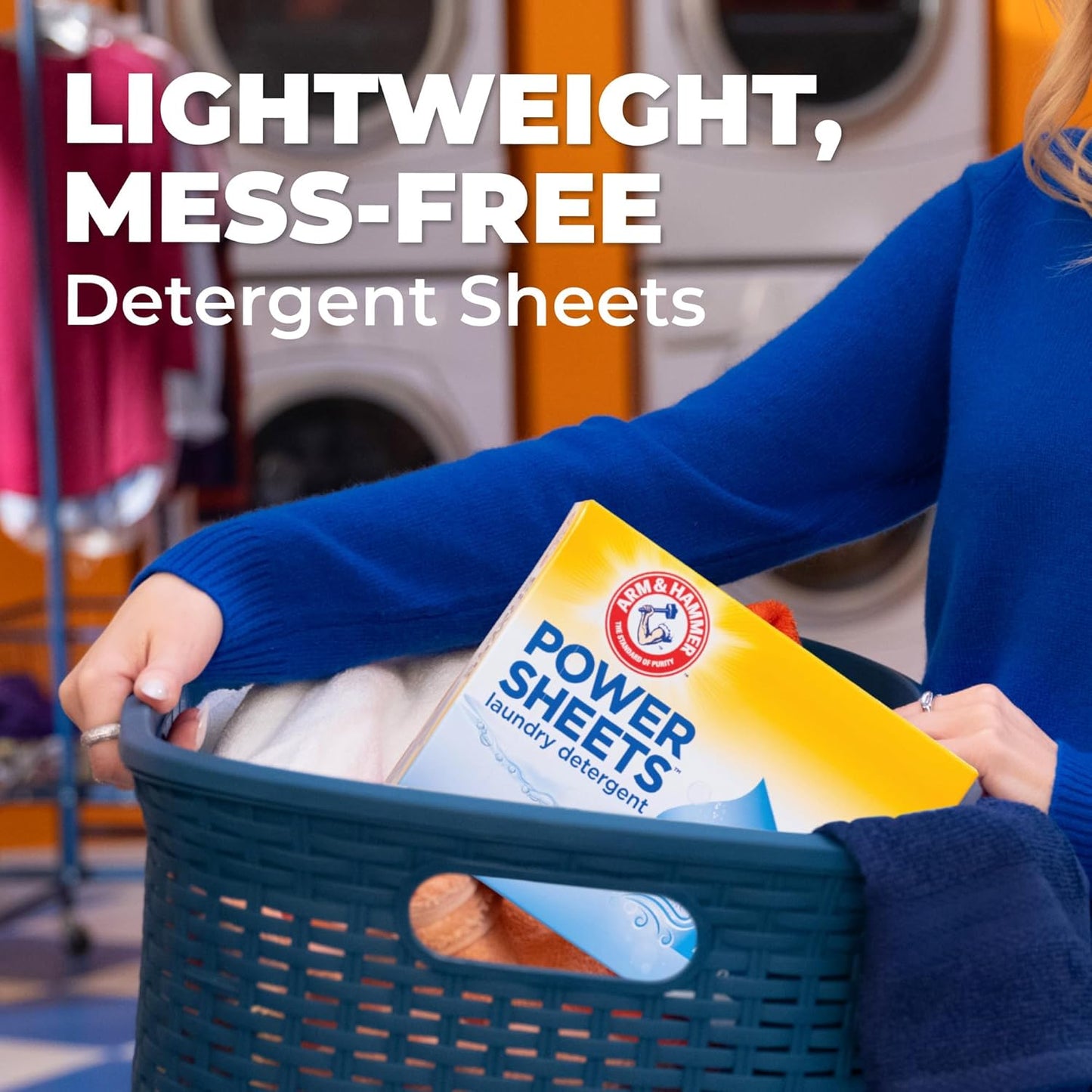 ARM & HAMMER Power Sheets Laundry Detergent, Fresh Breeze Scent, No Mess, Lightweight and Travel-Friendly, 35 Count, Up to 70 Small Loads