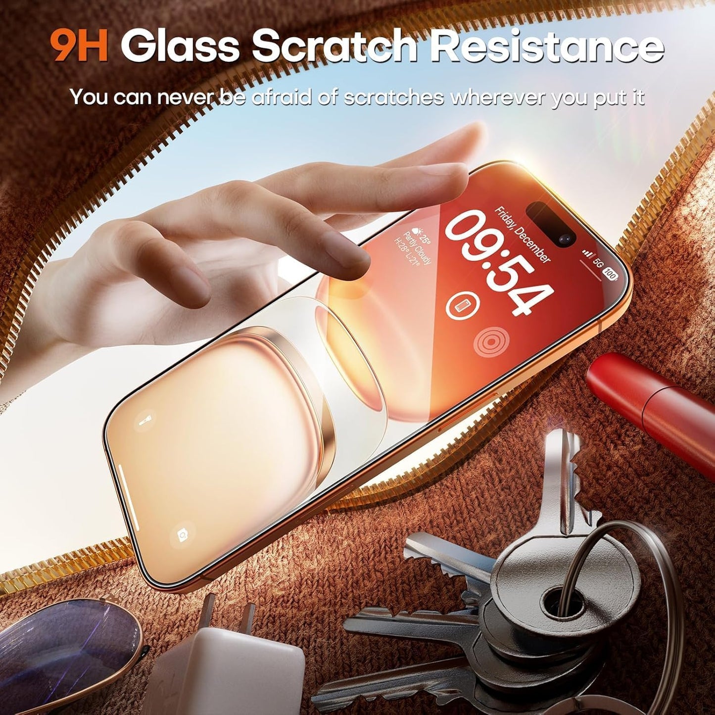 TOCOL for iPhone 17 Pro Max Screen Protector/iPhone 16 Pro Max Screen Protector 6.9-Inch Instant Installation Tempered Glass HD Clear Full Coverage Protection Case Friendly 2 Pack