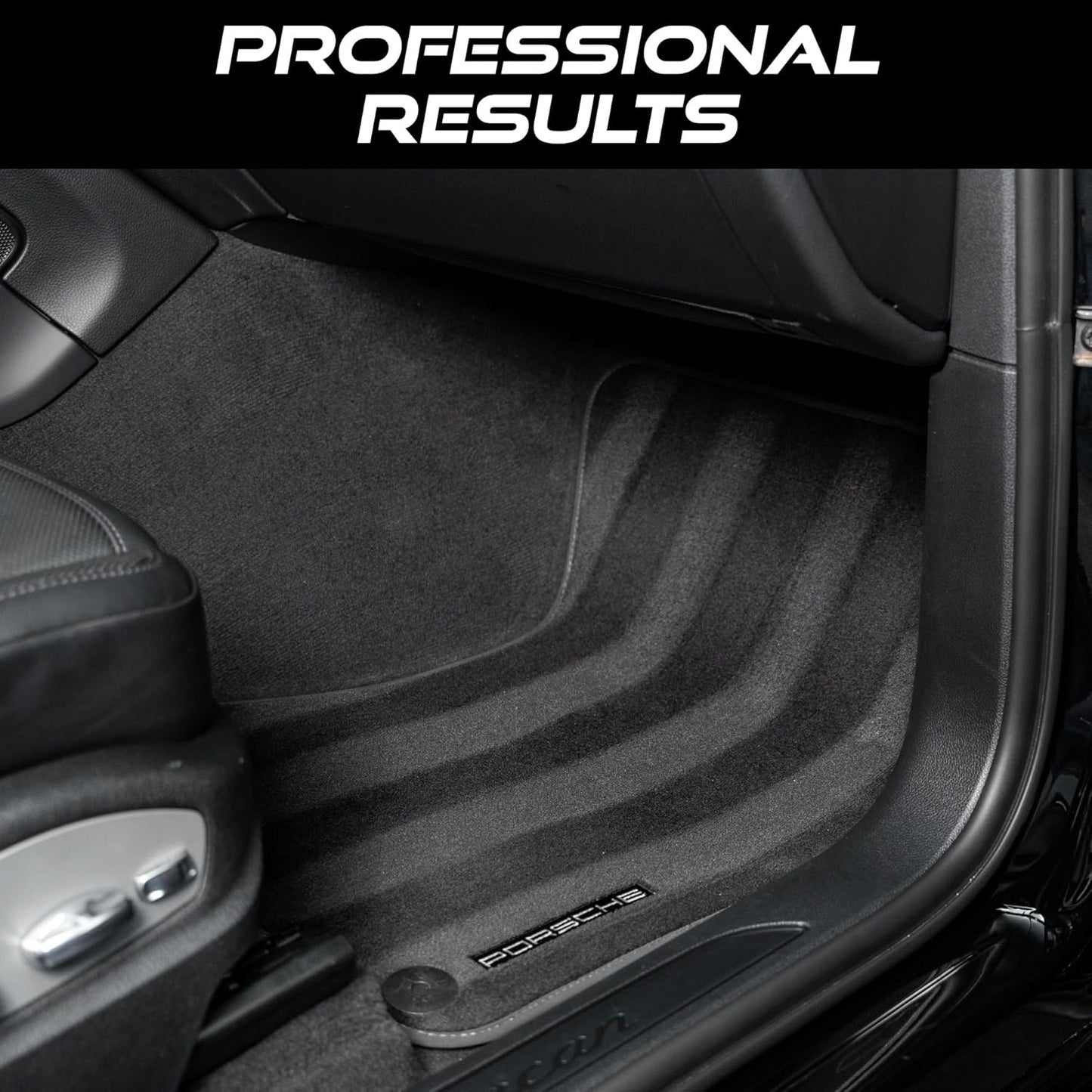 Viking Carpet Cleaning and Scrub Brush for Floor Mats, Cleaning Brush for Car Interior and Home, Black and Blue, 8.3 inch x 2.5 Inch