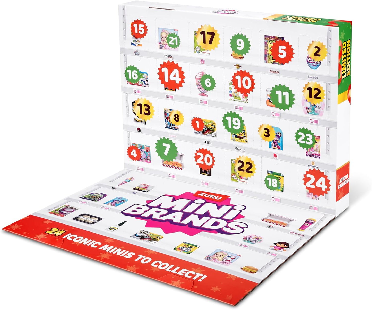 Mini Brands Advent Calendar 2024 by ZURU Mini Brands Limited Edition Advent Calendar, Includes Mini Brands, Mini Toys & Foodie Mini Brands, Mystery Collectibles Toys Comes with 24 Minis