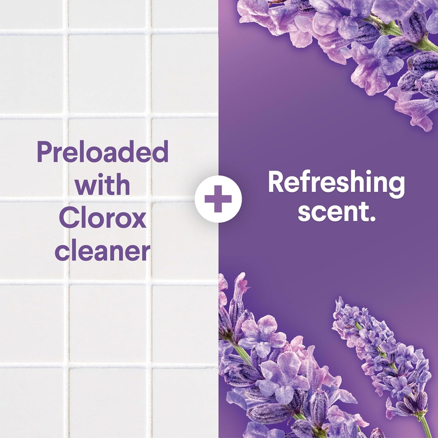 CLOROX Scentiva ToiletWand Refills, Lavender and Jasmine, Dorm Room Essentials, 10 Count