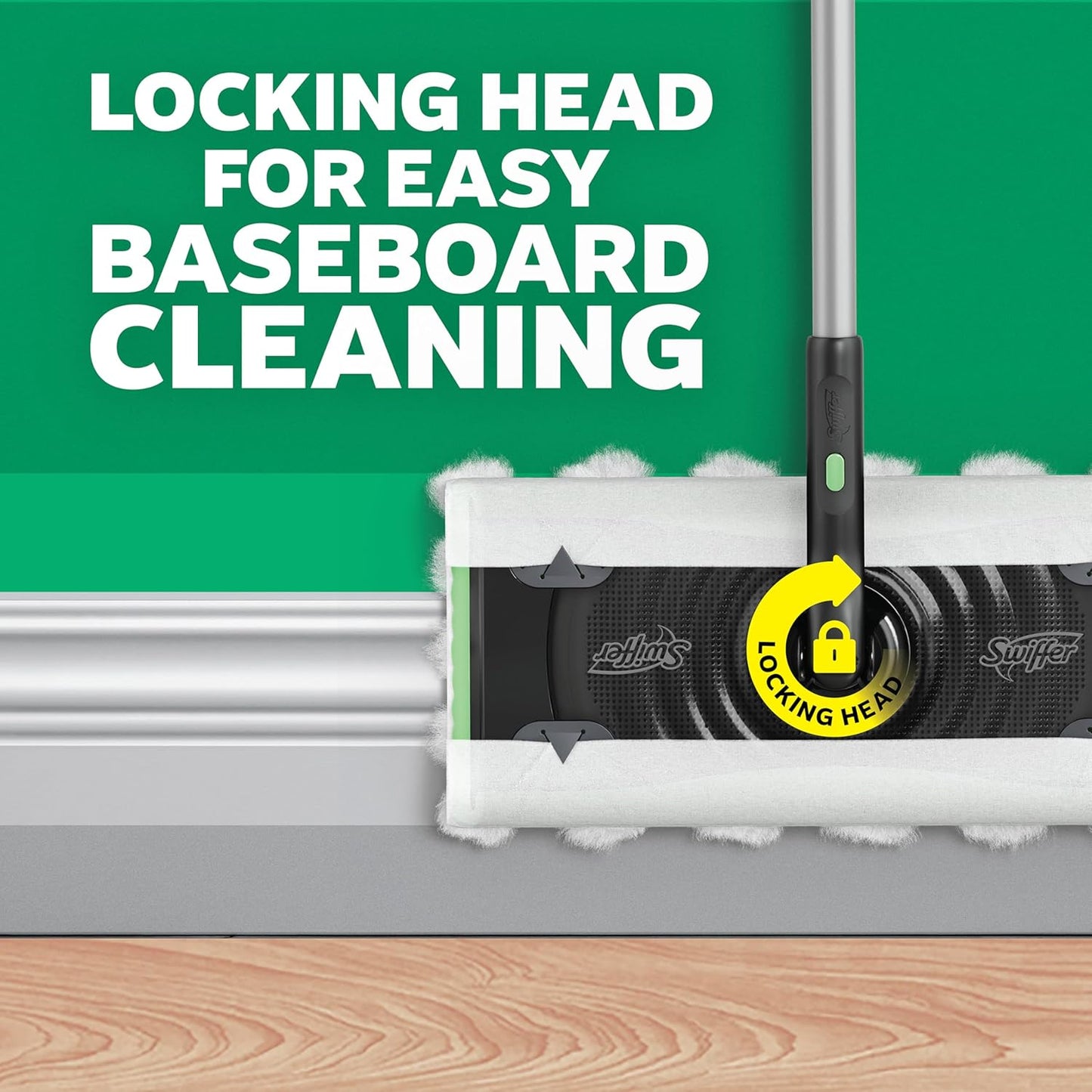 Swiffer Sweep & Mop Deluxe 2-in-1 Floor Mopping and Sweeping Kit, Multi-Surface Kit for Floor Cleaning, Kit Includes 1 Sweeper Device, 5 Heavy Duty Dry Sweeping Cloths, 6 Heavy Duty Wet Mopping Cloths