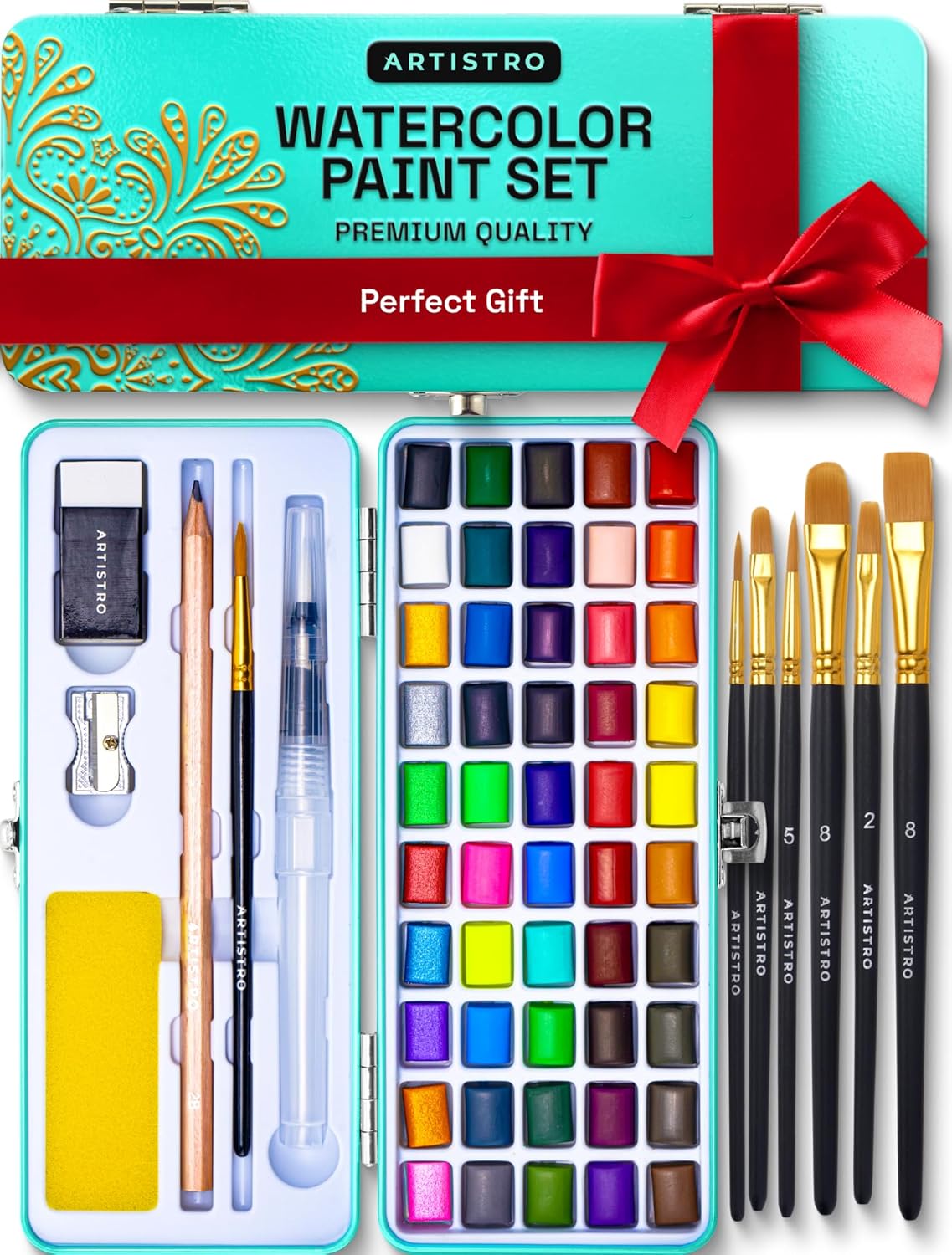 ARTISTRO Watercolor Paint Set - Portable Paint Kit - Perfect for Gifting to Adults, Teens, Tweens, & Kids