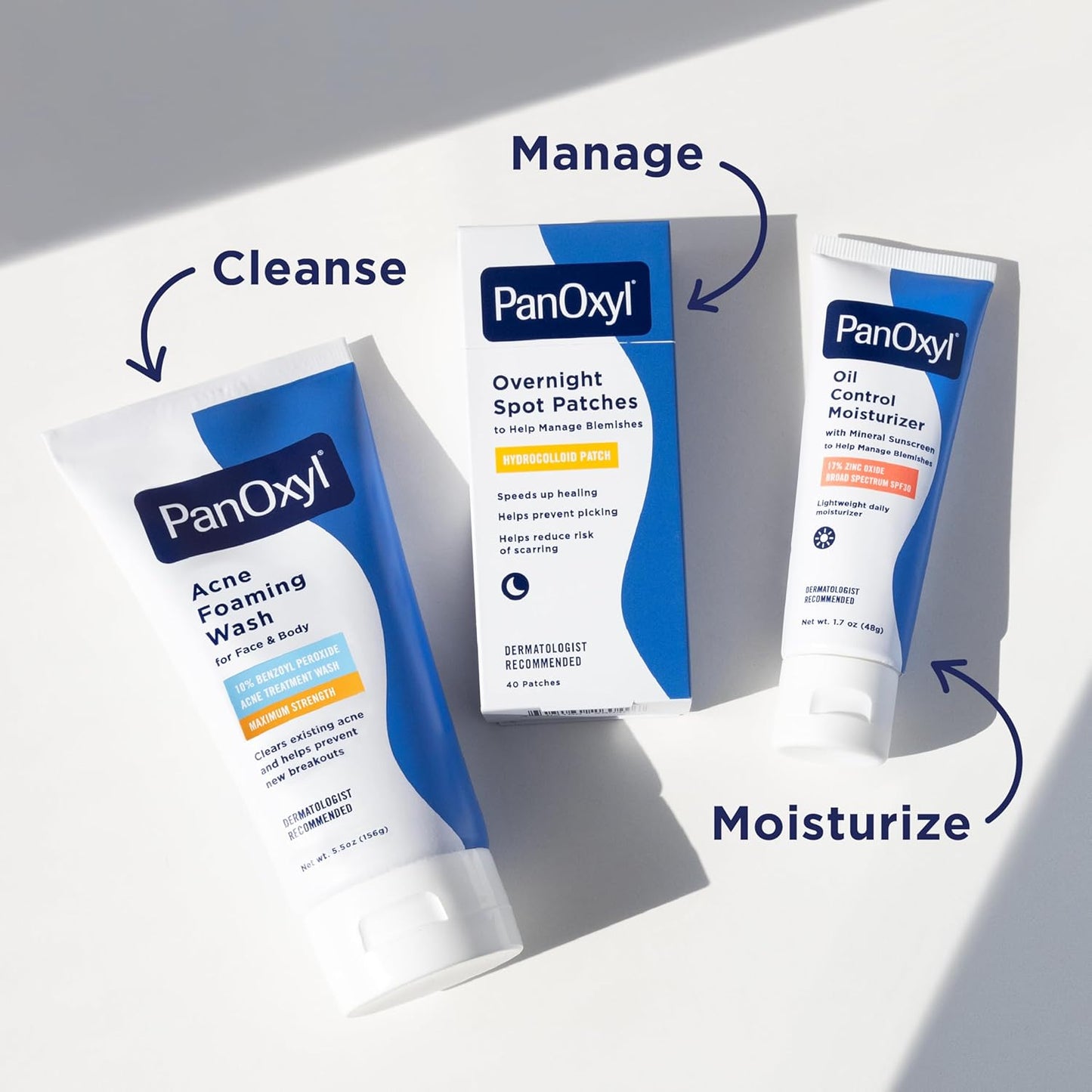 PanOxyl Acne Foaming Wash Benzoyl Peroxide 10% Maximum Strength Antimicrobial, 5.5 Oz