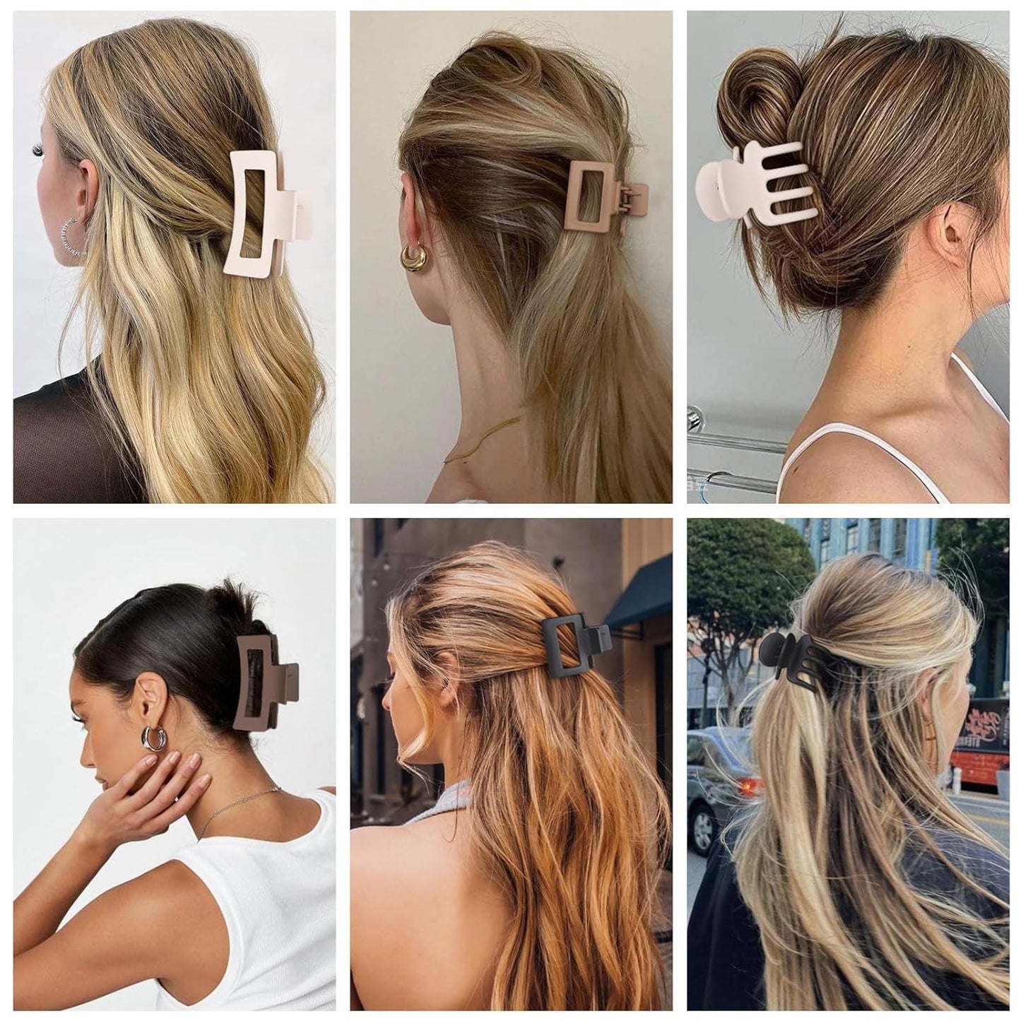 3 Styles Hair Clips for Women Small Medium Big Claw Clips for Thin Thick Hair 12 Pcs Hair Claw Clips Hair Clips Combination Hair Accessories for Women (Brown)