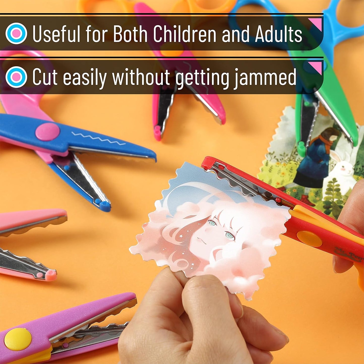 Mr. Pen Craft Scissors - Decorative Edge, 6 Pack, Zig Zag, Scrapbooking, Fancy, Pattern, Design