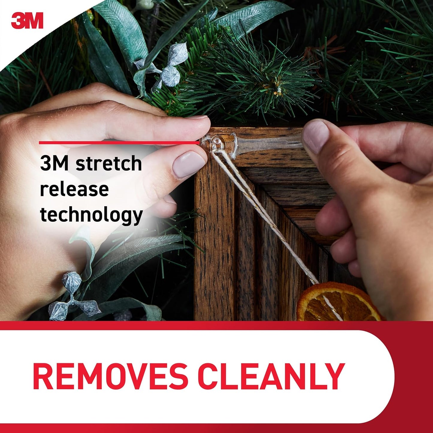 Command Indoor Mini Light Clips, Damage Free Hanging Christmas Light Clips, Mini Wall Clips for Hanging Indoor Christmas Decorations, Lights and Cables, 45 Clear Clips and 54 Command Strips